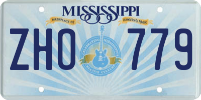 MS license plate ZHO779