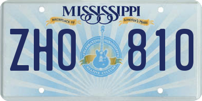 MS license plate ZHO810