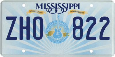 MS license plate ZHO822