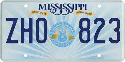 MS license plate ZHO823