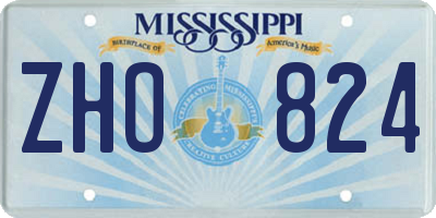 MS license plate ZHO824