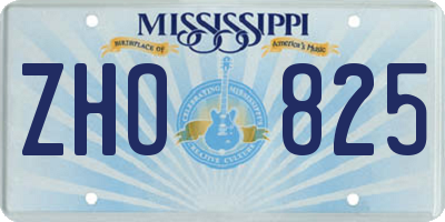 MS license plate ZHO825