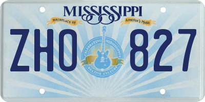 MS license plate ZHO827