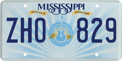 MS license plate ZHO829