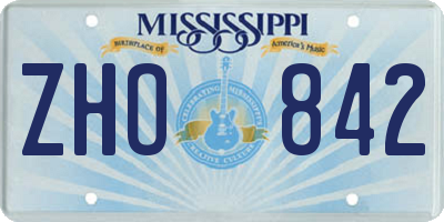 MS license plate ZHO842