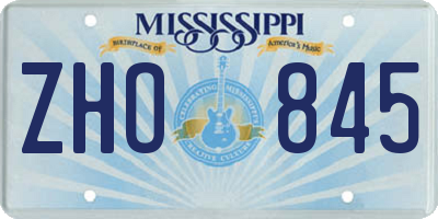 MS license plate ZHO845