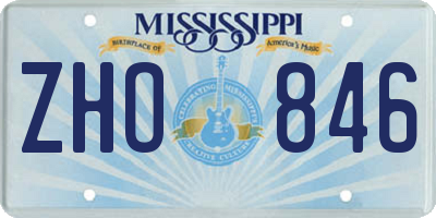 MS license plate ZHO846