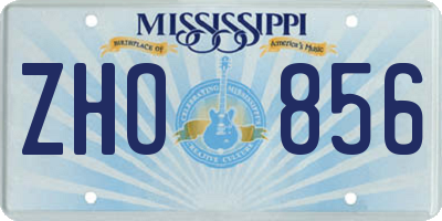 MS license plate ZHO856