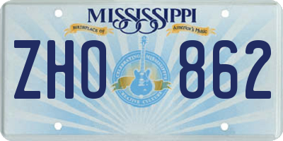 MS license plate ZHO862