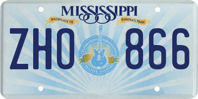 MS license plate ZHO866