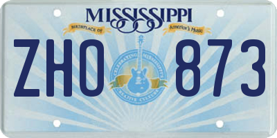 MS license plate ZHO873