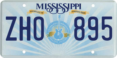 MS license plate ZHO895