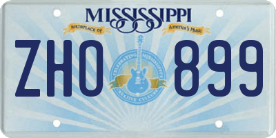 MS license plate ZHO899