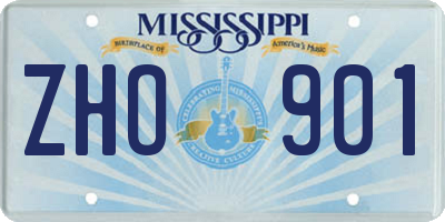 MS license plate ZHO901