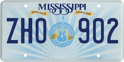 MS license plate ZHO902