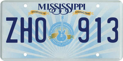 MS license plate ZHO913