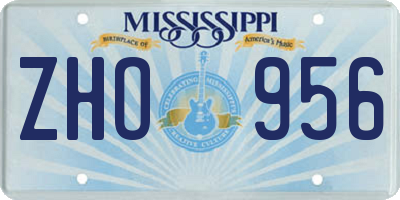 MS license plate ZHO956