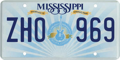 MS license plate ZHO969