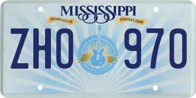MS license plate ZHO970