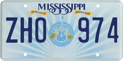 MS license plate ZHO974