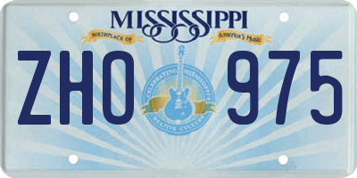 MS license plate ZHO975
