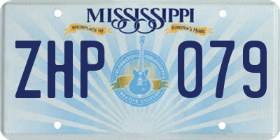 MS license plate ZHP079