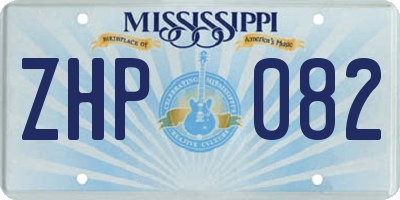 MS license plate ZHP082