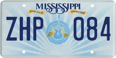 MS license plate ZHP084