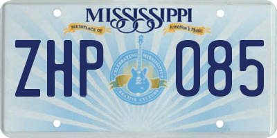 MS license plate ZHP085