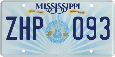 MS license plate ZHP093