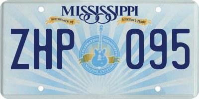 MS license plate ZHP095