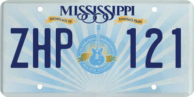 MS license plate ZHP121