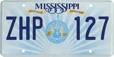 MS license plate ZHP127