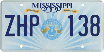 MS license plate ZHP138