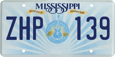 MS license plate ZHP139