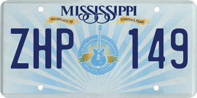 MS license plate ZHP149