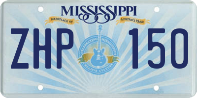 MS license plate ZHP150