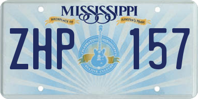 MS license plate ZHP157