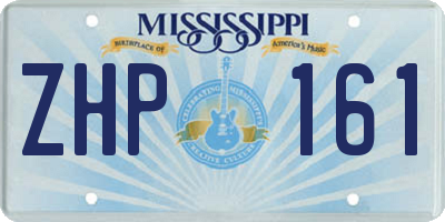 MS license plate ZHP161