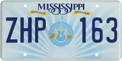 MS license plate ZHP163