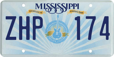 MS license plate ZHP174