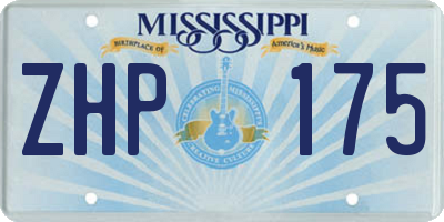 MS license plate ZHP175