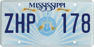 MS license plate ZHP178