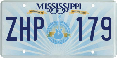 MS license plate ZHP179