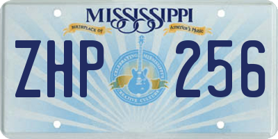 MS license plate ZHP256