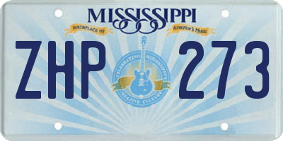 MS license plate ZHP273