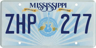 MS license plate ZHP277