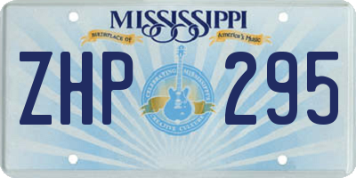 MS license plate ZHP295