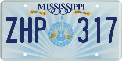 MS license plate ZHP317