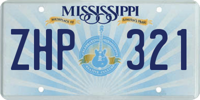 MS license plate ZHP321